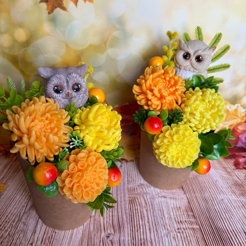 Букетики из мыла