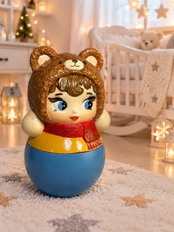 Шкатулка/свеча (гипс) Неваляшка
